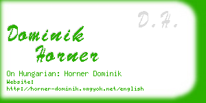 dominik horner business card